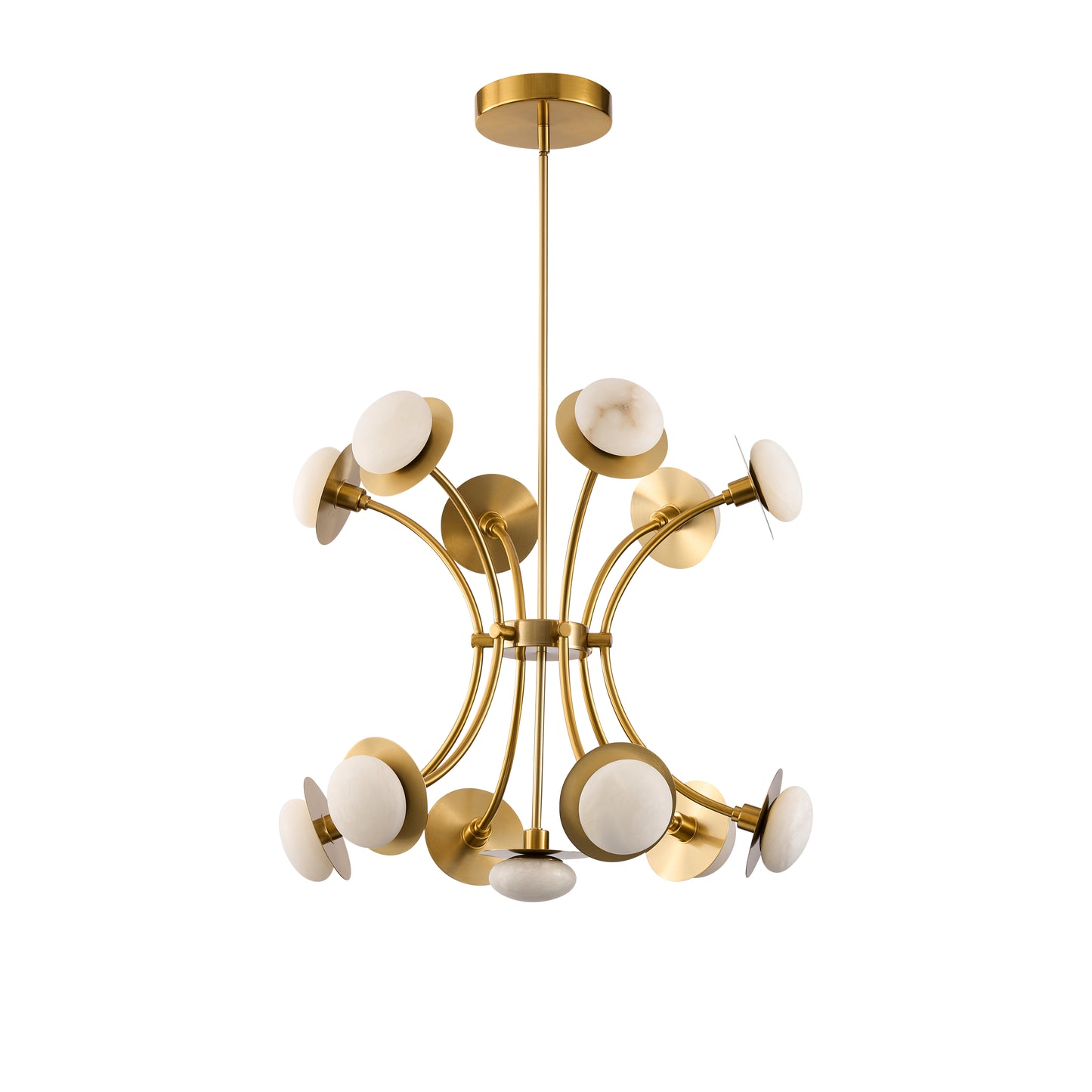 26" Brass Gold Alabaster 3CCT CRI90 Dimmable ELT Listed