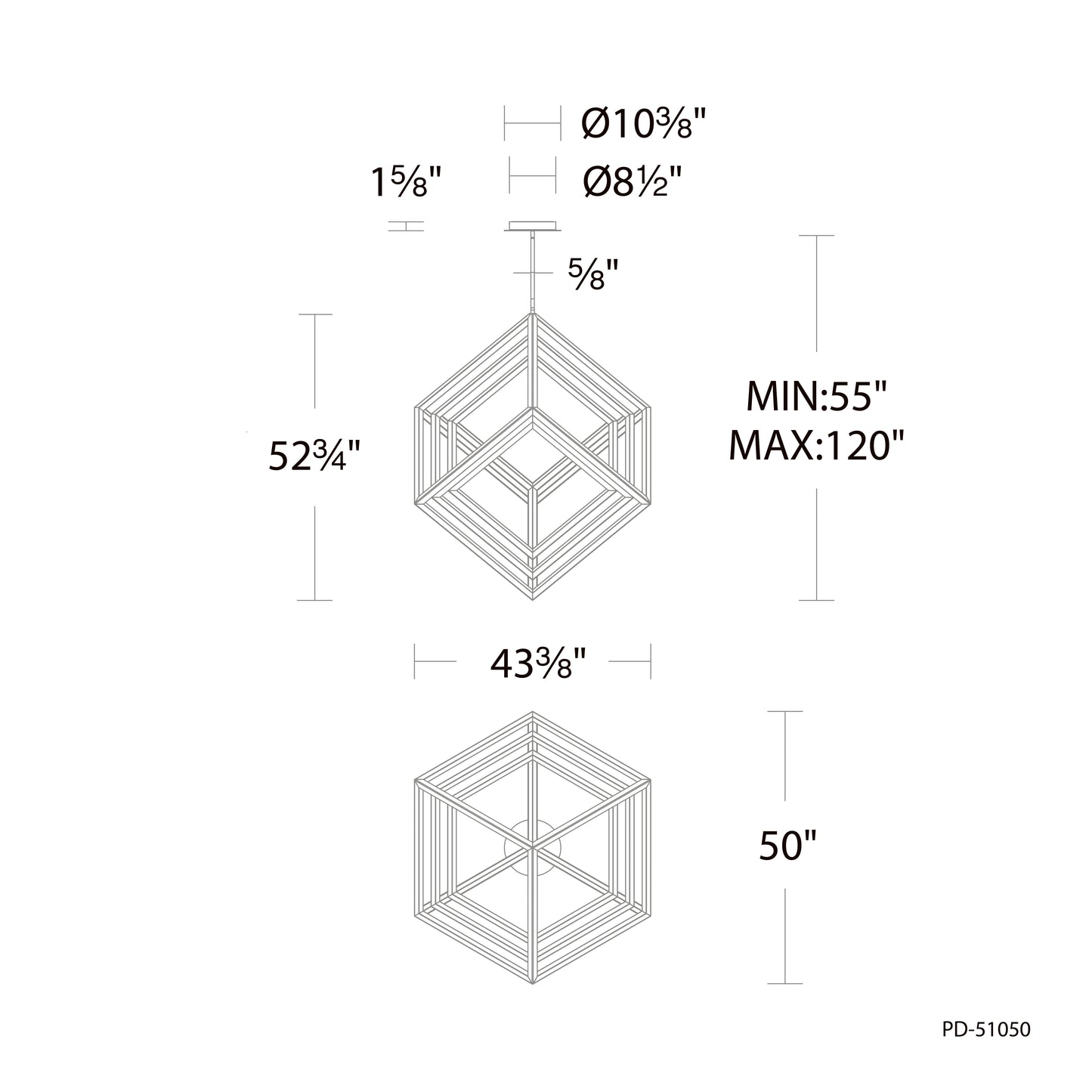 50" Atlas Pendant 3500K