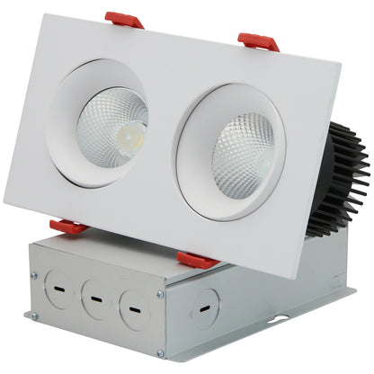 3.5” LED Two Head Gimbal Regressed Downlight Fixture