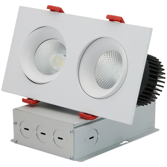 3.5” LED Two Head Gimbal Regressed Downlight Fixture