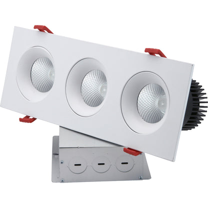3.5” LED Three Head Gimbal Regressed Downlight Fixture