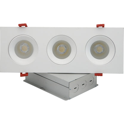 3.5” LED Three Head Gimbal Regressed Downlight Fixture