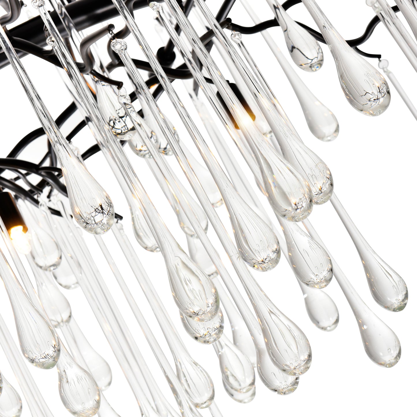26" Anita 6 Light Chandelier With Black Finish