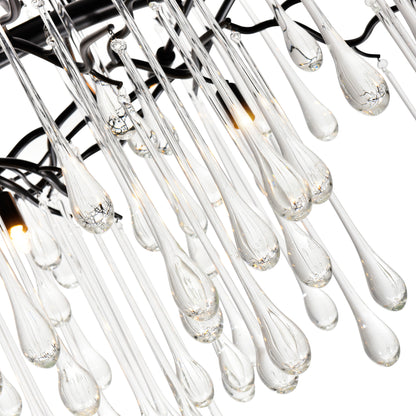 26" Anita 6 Light Chandelier With Black Finish