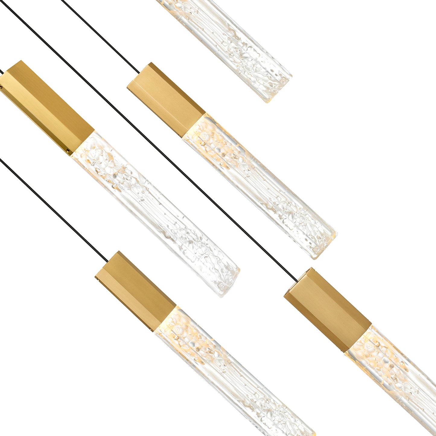 36" Large Greta Integrated LED Brass Chandelier
