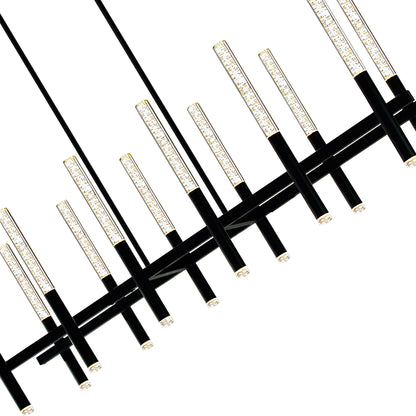48” Dragonswatch Integrated LED Black Chandelier