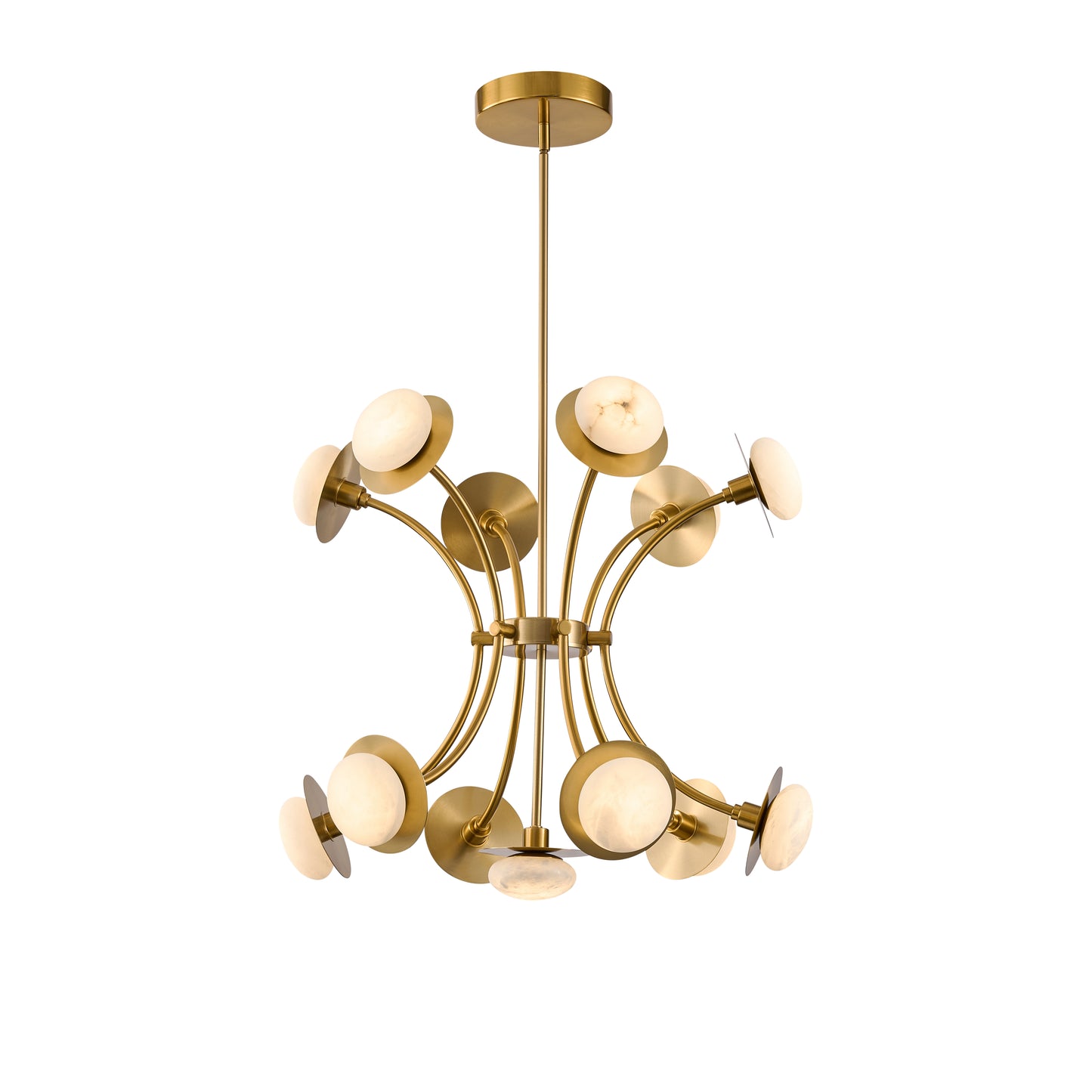 26" Brass Gold Alabaster 3CCT CRI90 Dimmable ELT Listed