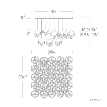 25 Lights Ice Cube Square Multi Light 4CCT