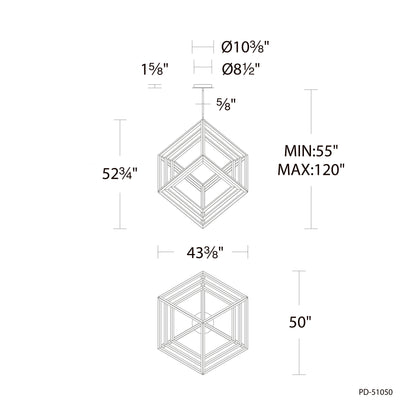 50" Atlas Pendant 3500K