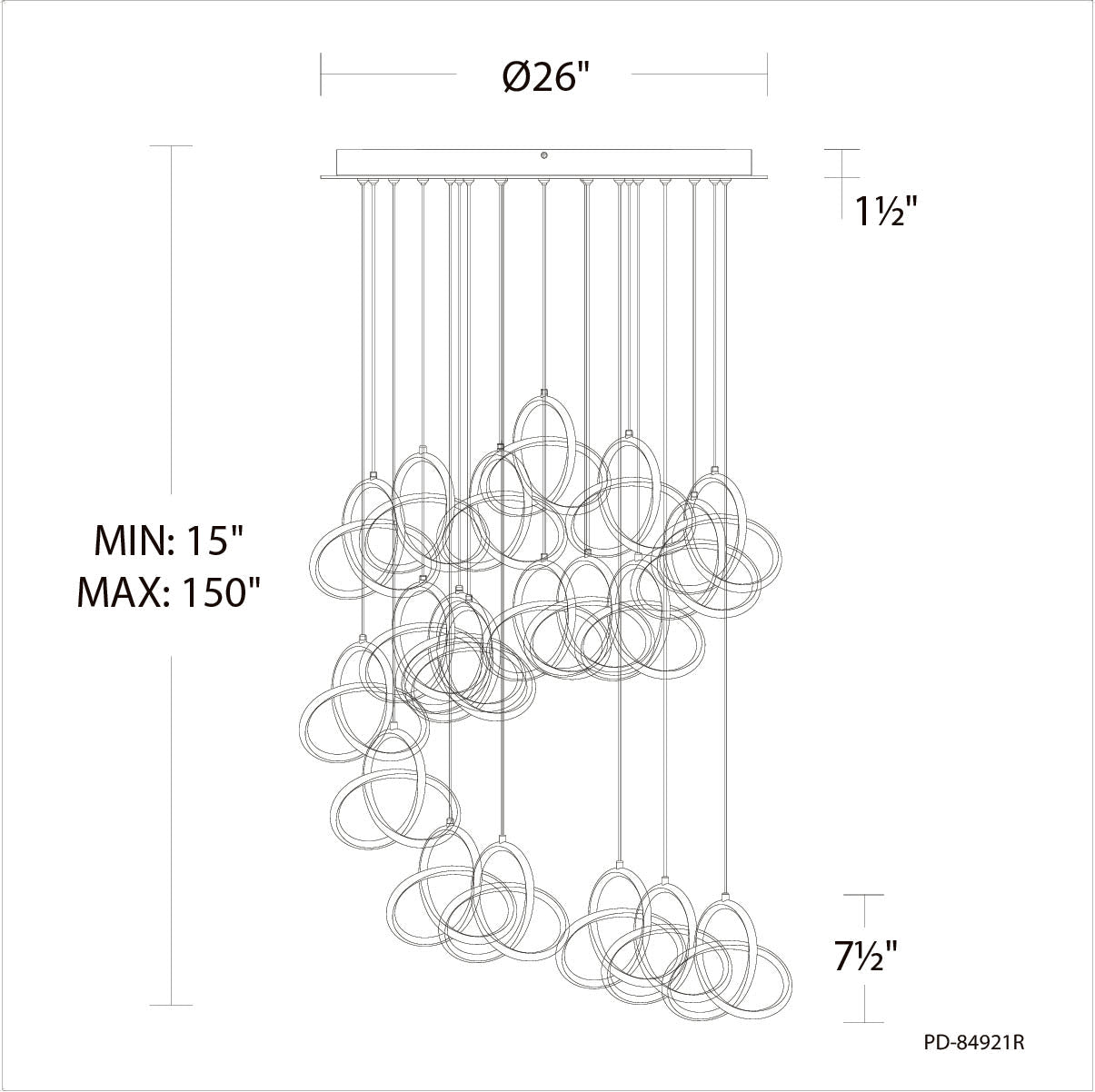 21-Lights Vornado Round Multi Light 3000K