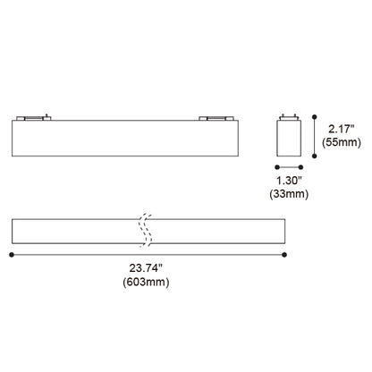 Milan 24" Linear Track Head