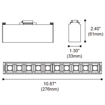 Milan 24V 10 Lights Linear Spot Track Head