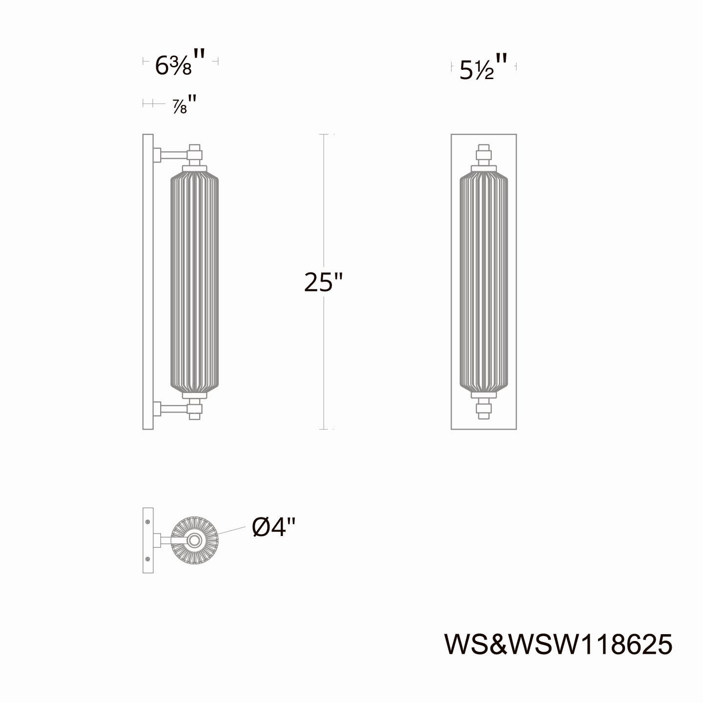18" Portos Outdoor Sconce 4CCT